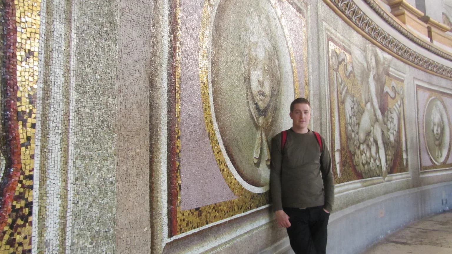 Stephan voor de mozaïek gangen van het Vaticaan